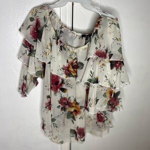 BEAUTIFUL PLUS SIZE MESH BLOUSE